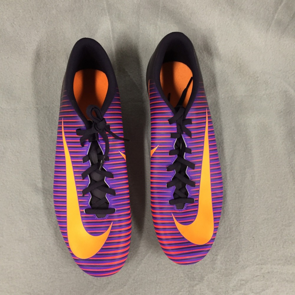 Nike Mercurial Victory VI FG Purple Orange Soccer Cleats 831959-585 Mens 11.5 - Picture 6 of 9